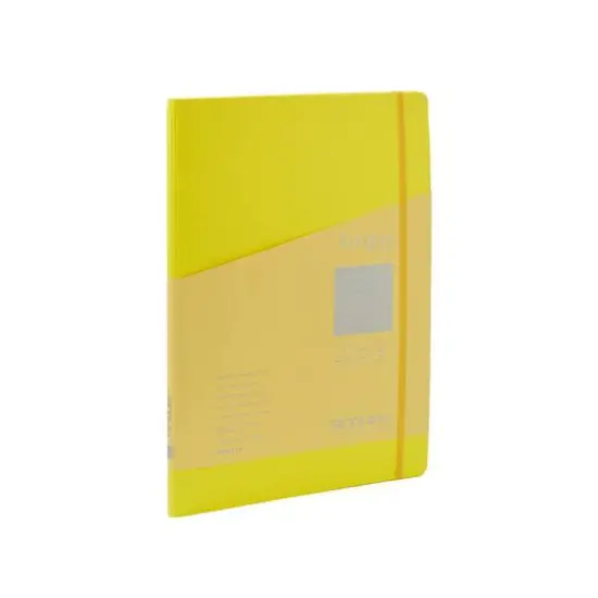 Fabriano&reg; EcoQua Plus A4 Lined Hidden Spiral-Bound Notebook Yellow {1}
