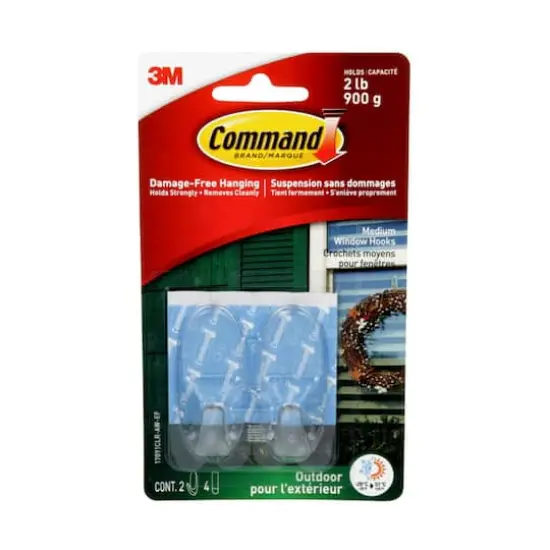 3M Command&trade; Medium Clear Window Hooks {1}