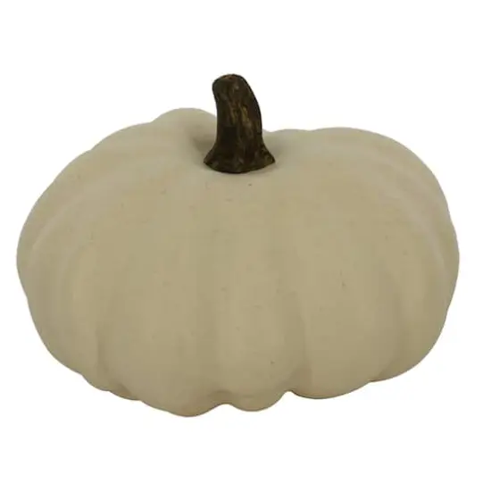 9" Cream Decorative Pumpkin by Ashland&reg; {1}