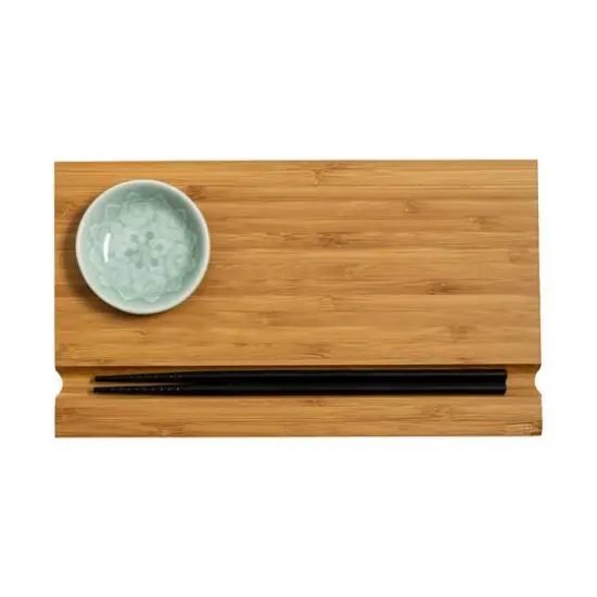 Honey Can Do Joyce Chen Burnished Bamboo Sushi Board Set {6}