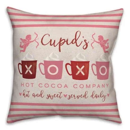 Cupids Hot Cocoa Throw Pillow, 18" x 18" {1}