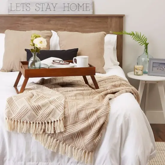 DII&reg; Stone Basket Weave Woven Throw {5}