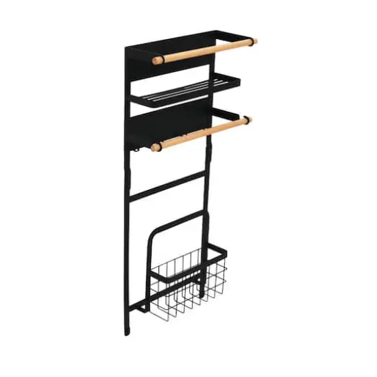 Household Essentials 26" Metal Magnetic Organizer Rack Black {9}