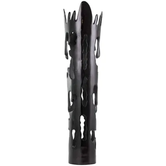 31" Black Aluminum Drip Vase with Melting Designed Body {5}
