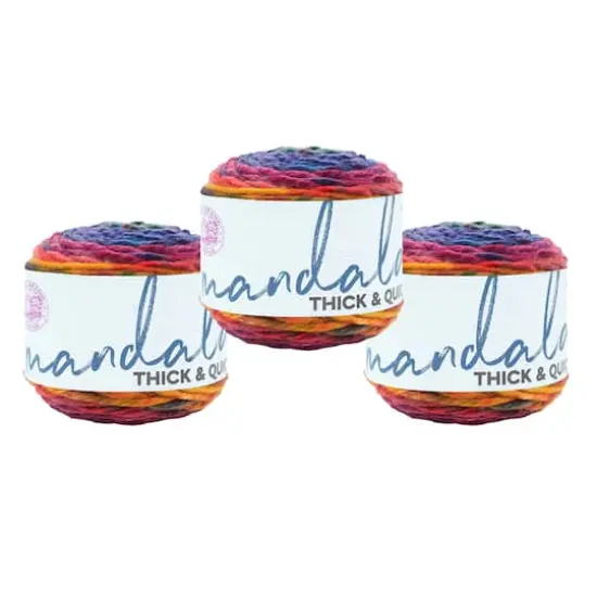3 Pack Lion Brand&reg; Mandala&reg; Thick & Quick Yarn Turbine {1}