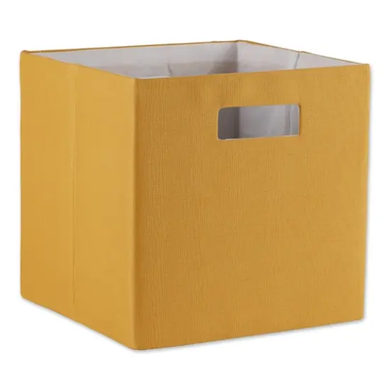 DII&reg; 13" Polyester Solid Storage Cube Honey Gold {1}