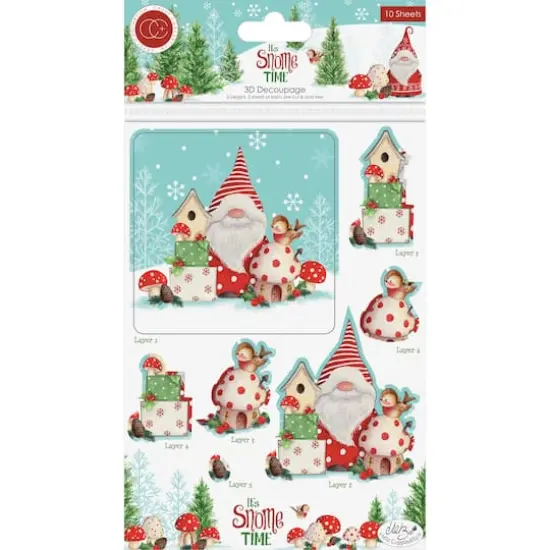 Craft Consortium It's Snome Time 3D Decoupage & Topper Set {1}