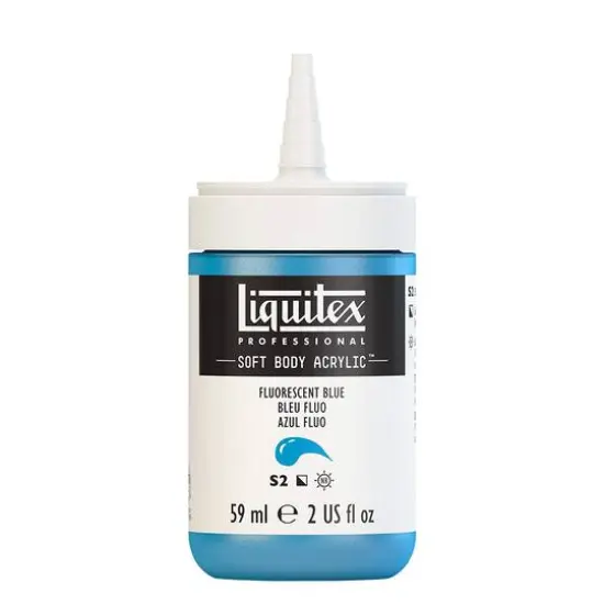 Liquitex&reg; Professional Soft Body Acrylic Bottle, 2oz. Fluorescent Blue {3}