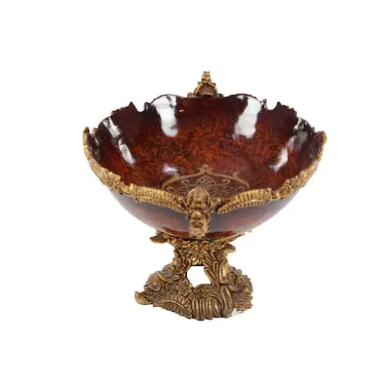 19" Gold Resin Traditional D&eacute;cor Bowl {4}