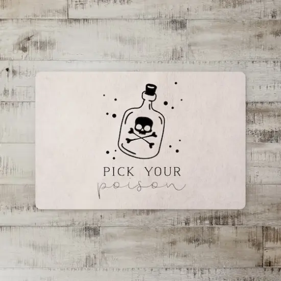 Pick Poison Bottle Cream Floor Mat {3}