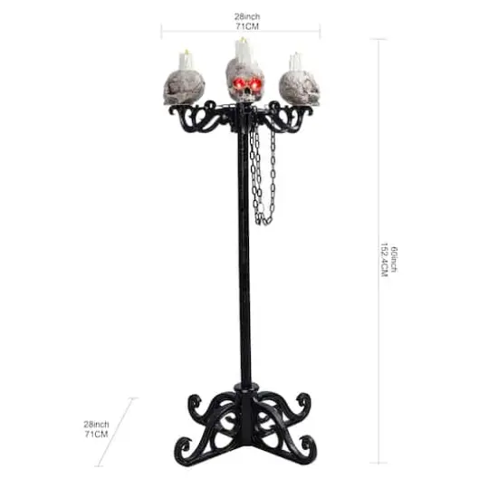 3-In-1 Lighted Skull Candelabra by Ashland&reg; {7}