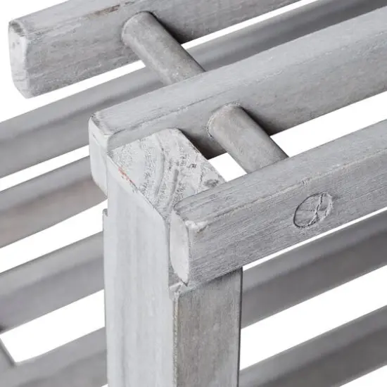 Honey Can Do Gray 2-Tier Wood Shoe Rack {5}