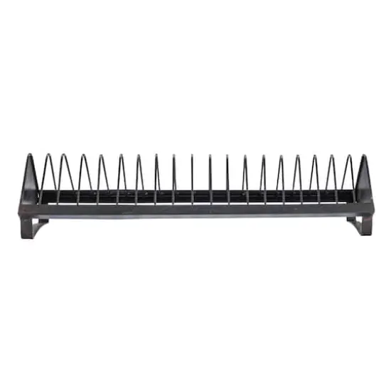 Hello Honey&reg; 24" Distressed Black Rustic Farmhouse Metal Dish Rack {7}