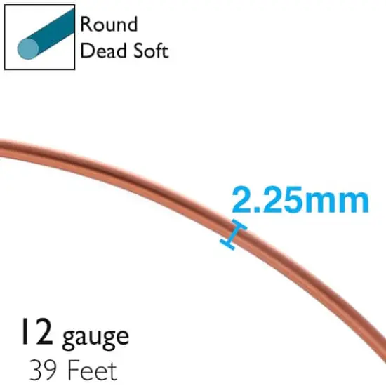 The Beadsmith&reg; 12 Gauge Colored Aluminum Wire Copper {5}