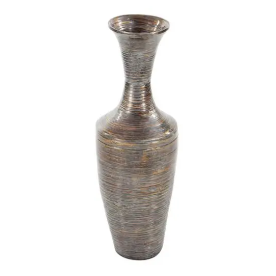 Dark Brown Bamboo Traditional Vase {3}