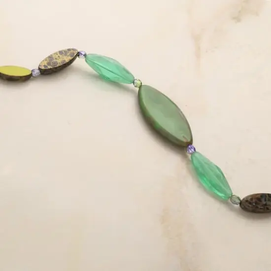 Smooth Green Czech Glass Oval Bead Mix by Bead Landing&trade; {4}