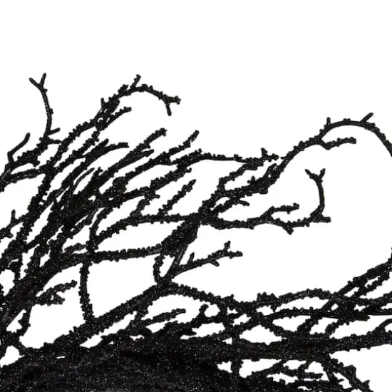 24" Black Halloween Twig Wreath {4}