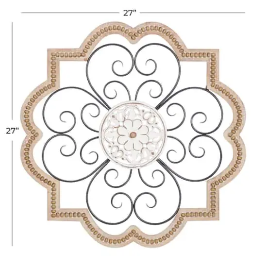 27" Brown Metal & Wood Farmhouse Wall D&eacute;cor {8}