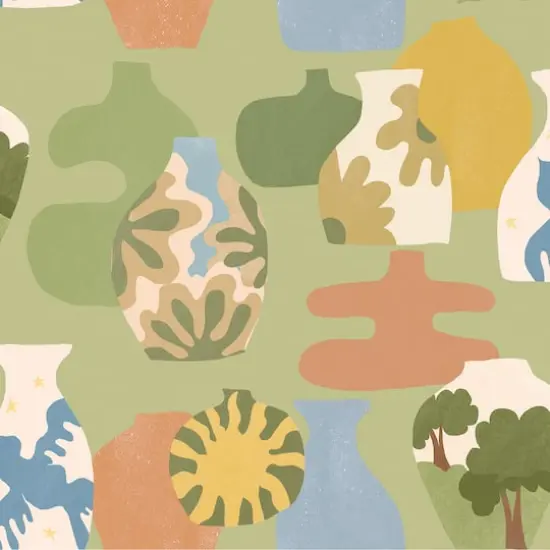 Alja Horvat Sage Miracle Vases Peel & Stick Wallpaper {1}