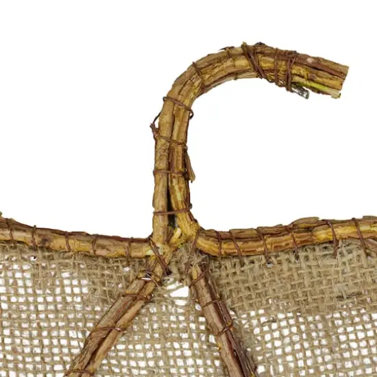 19" Beige Burlap & Vine Pumpkin Wall D&eacute;cor {5}