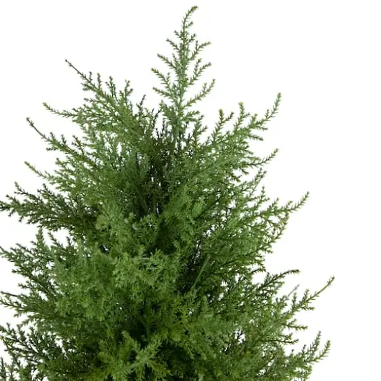 2ft. Unlit Artificial Cedar Pine Petite Arborvitae Tree in Round Pot {4}