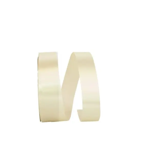 JAM Paper 3/8" x 100yd. Single Face Satin Allure Ribbon Cream {1}