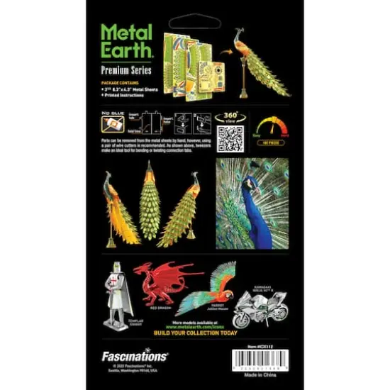 Metal Earth&reg; Premium Series Peacock Metal Model Kit {13}