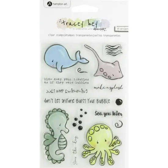 Hampton Art&trade; Tracey Hey Make A Splash Clear Stamp Set {1}
