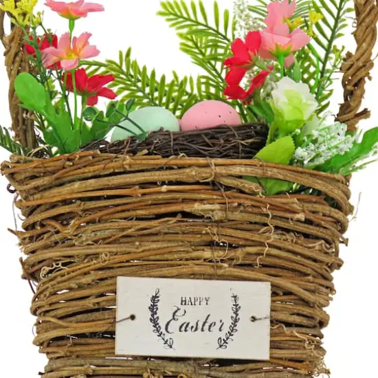 15" Easter Floral Wall Basket {4}