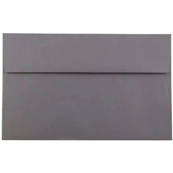 JAM Paper 6" x 9.5" Dark Gray Recycled Invitation Envelopes {1}