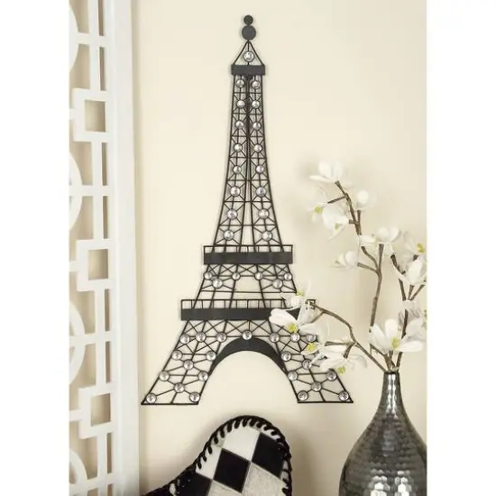 32" Black Metal Eiffel Tower Glam Wall D&eacute;cor {9}