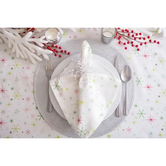 DII&reg; 52" Christmas Star Print Tablecloth {4}