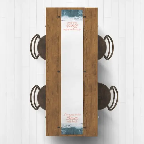 To The Beach And Back Indoor/Outdoor Table Runner Pink {3}