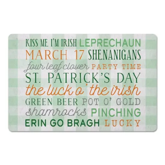St Pat Words Floor Mat 27" x 18" Floor Mat {1}