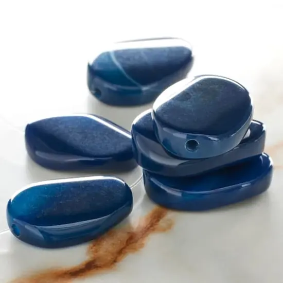 Blue Agate Slice Beads By Bead Landing&trade; {3}