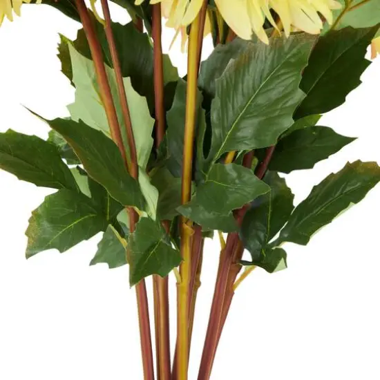 31.5" Yellow Dahlia Artificial Flower Stem, 8ct. {6}