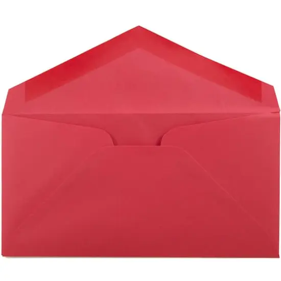 JAM Paper 3.875" x 7.5" Brite Hue Monarch Envelopes, 50ct. Red {4}