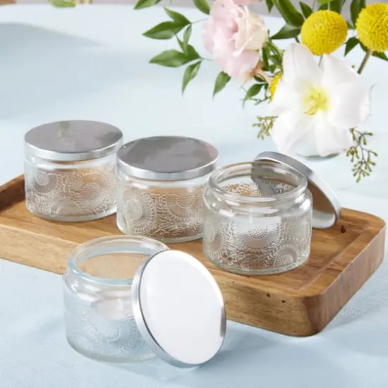 Kate Aspen&reg; Garden Blooms Clear Glass Tea Light Holder, 4ct. {3}