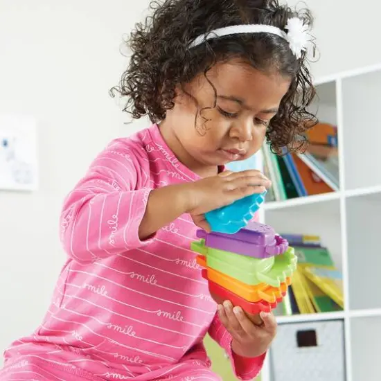 Learning Resources Spike the Fine Motor Hedgehog Rainbow Stackers {5}