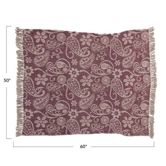 Hello Honey&reg; Paisley Pattern Recycled Cotton Throw Blanket {3}