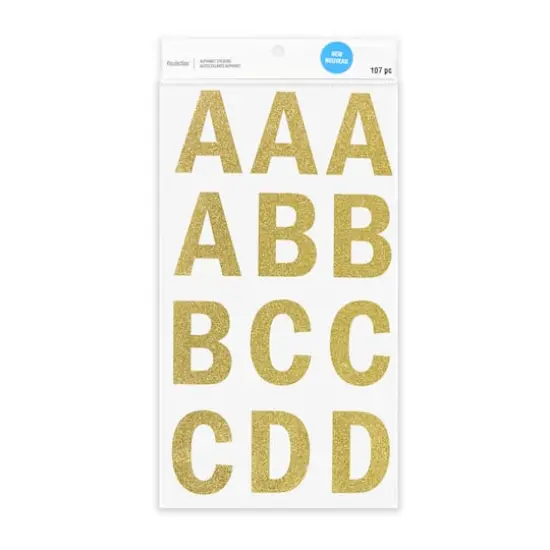 Gold Glitter Alphabet Stickers by Recollections&trade; {6}