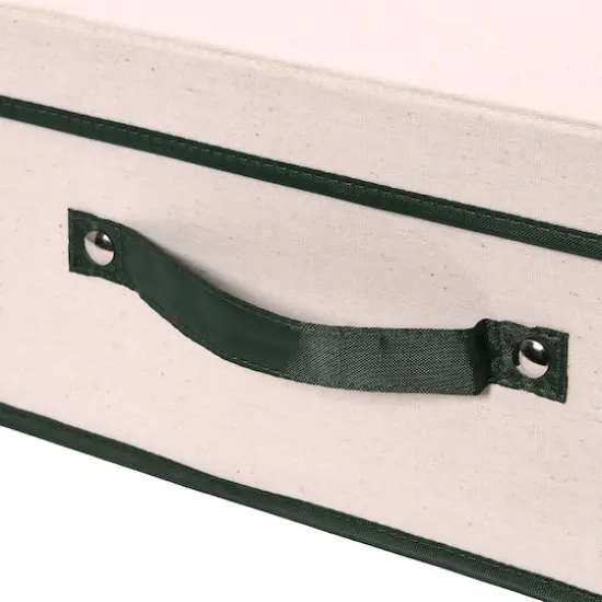 Household Essentials Gift Wrap Storage Box Natural and Green {10}