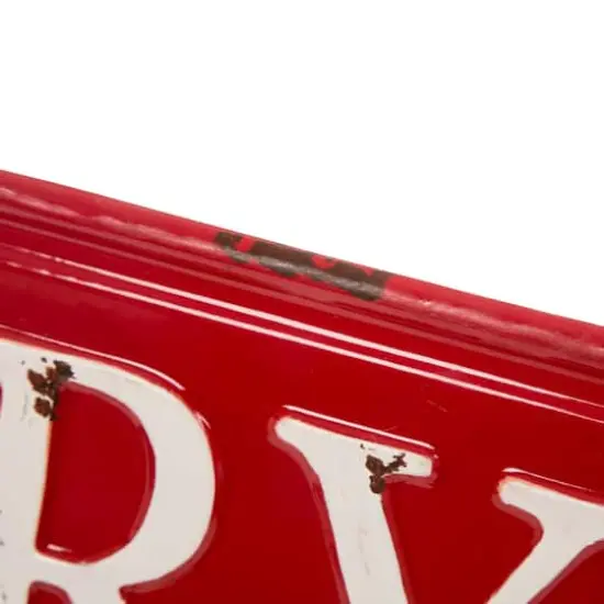 Glitzhome&reg; 45.75" Merry Christmas Metal Wall Sign {4}