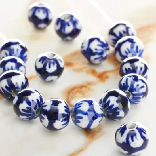 Cream Sapphire Ceramic Round Beads, 8mm by Bead Landing&trade; {3}