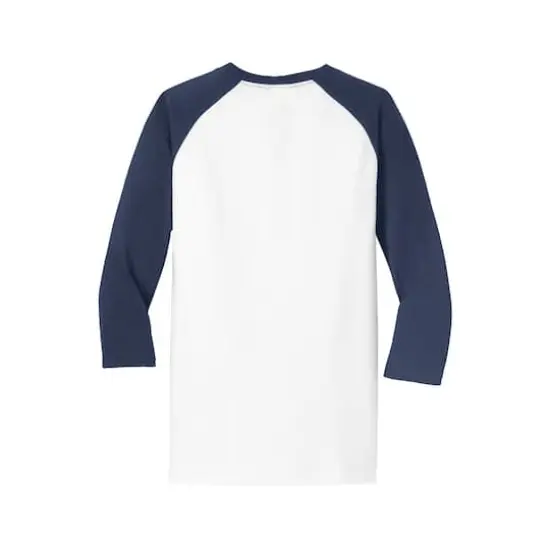 Port & Company&reg; Core Blend 3/4-Sleeve Raglan Tee White/Navy {5}