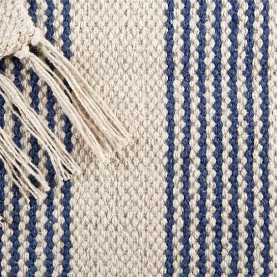 DII&reg; French Blue Ticking Stripe Hand-Loomed Rug, 2ft. x 3ft. {3}