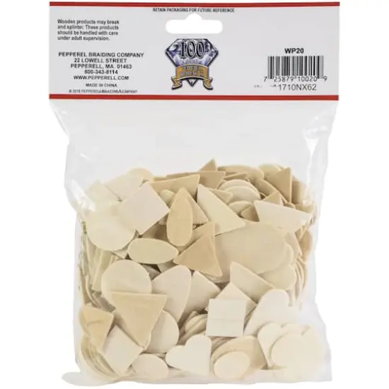 Pepperell Assorted Wooden Shapes, 250ct. {3}