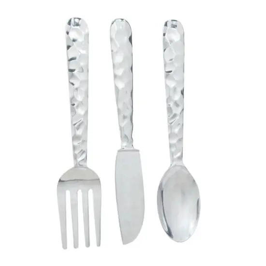 36" Silver Aluminum Traditional Wall D&eacute;cor Set, 3ct. {3}