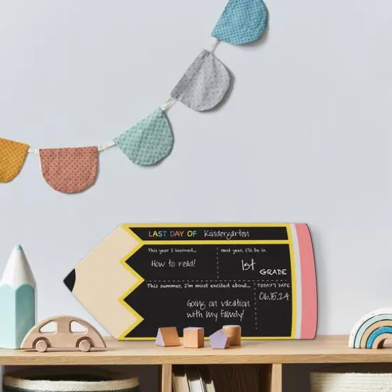 RoomMates Last or First Day of School Pencil Double-Sided Chalkboard {3}