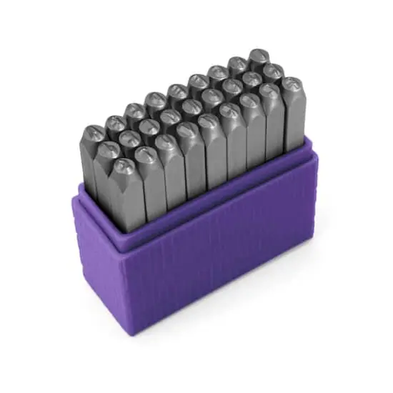 ImpressArt&reg; 3mm Basic Script Uppercase Letter Stamps Set {6}